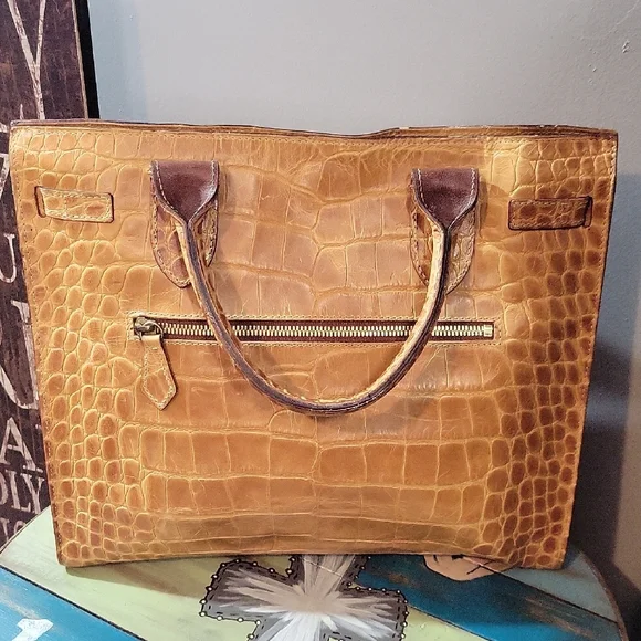 Dooney & Bourke Tan Croc-Embossed Tote - Picture 3 of 6
